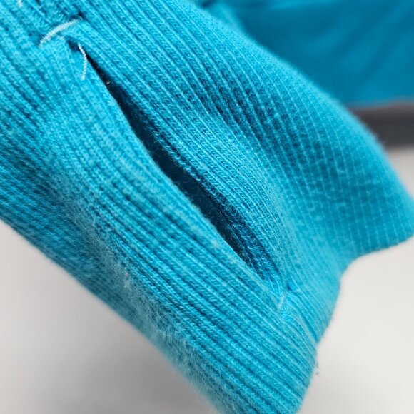 Adidas Bright Blue & Yellow 3 Stripe Sweatshirt Hoodie Y2K Bold Full Zipper Logo - Picture 6 of 11